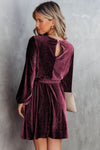 Tied Waist Velvet Dress | 2 Colors