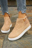 Camel Suede Casual Boots