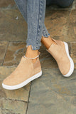 Camel Suede Casual Boots