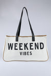 WEEKEND VIBES Canvas Tote