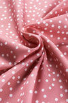 Pink Polka Dot Flutter Sleeve Blouse