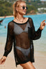 Hollow Out Long Sleeve Beach Cover up
