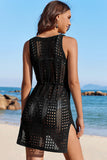 Black Hollow-Out Beach Dress / Cover-Up