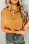 Edge Detailed Polo Cropped Top
