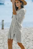 Boho Crochet Lace Kimono - Grey