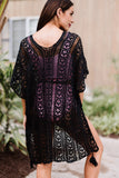 Boho Crochet Lace Kimono - Black