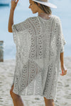 Boho Crochet Lace Kimono - Grey