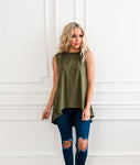 Relaxed Tank Top - Olive