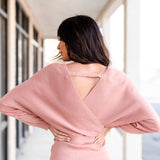 Charming Sweater Dress - Pink