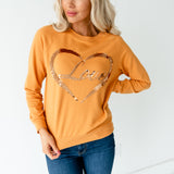 Valentine Love Sweatshirt - Mustard