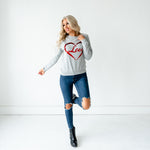 Valentine Love Sweatshirt - Grey