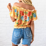 Lia Off The Shoulder Top - Yellow